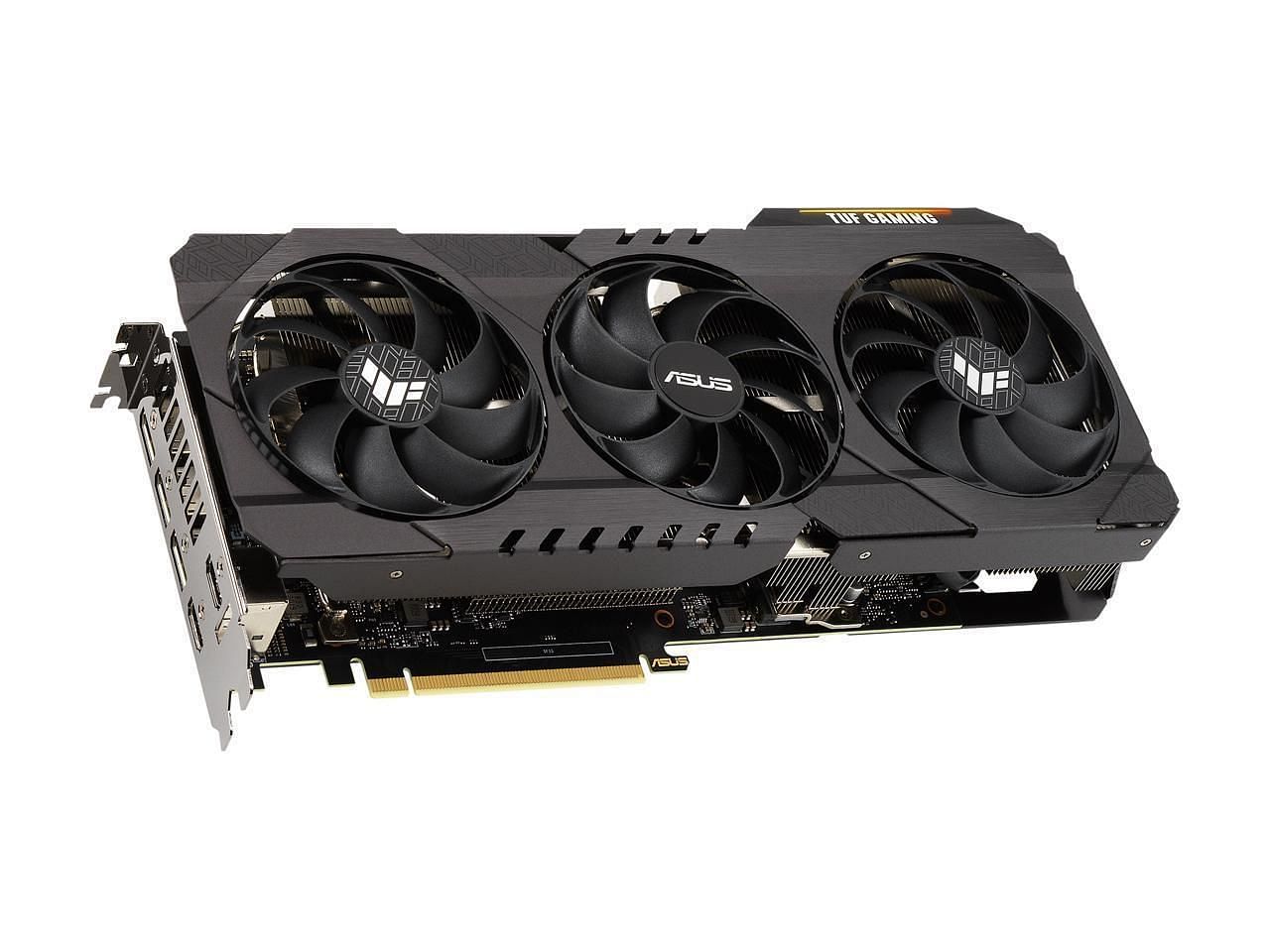 The ASUS TUF RTX 3080 10 GB Gaming GPU (Image via Newegg)